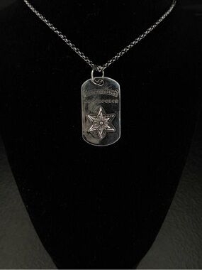 Chrome Hearts Star Los Angeles Dogtag Unisex Necklace